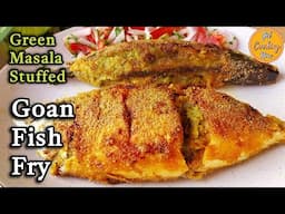 Goan Fish Fry with Green Masala | Green Masala Stuffed Fish Fry | Stuffed Mackerel / Bangda Fry