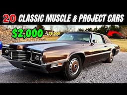 20 Classic Cars for Sale Under $8,000: Muscle, Restorations, & Projects!