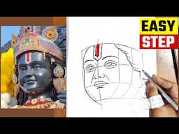 How to draw Ram Lala drawing step by step