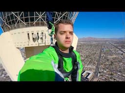 Jumping 855 feet off the Las Vegas Strat Completely Straight Faced