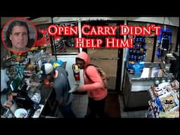 Gunfight Ensues After Open Carrier Has Firearm Yanked Off Him By Perp!