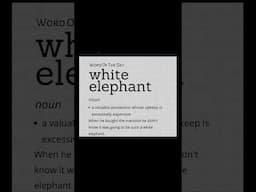 White Elephant: Meaning and Example Sentence Explained #whiteelephant #meaningandusage #ylt