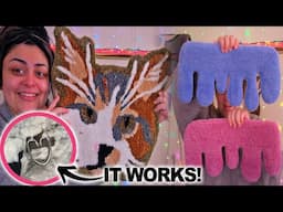 How To Turn Your RUGS Into WALL ART! Super Crispy Rug Carving✨& Slime Rugs Are PERFECT!