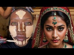 UNBELIEVABLE 😳🔥 INDIAN BRIDAL MAKEUP TRANSFORMATION 👆 MAKEUP TUTORIAL 😳💄