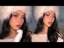 winter bunny makeup ❄️ 🐇 💕 + skin prep