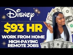 DISNEY REMOTE JOBS | MAKE $3,720/WK | 5 REMOTE JOBS | NO DEGREE REMOTE JOBS