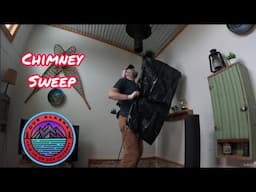 Cleaning the Chimney of our Wood Burning Stove from Inside | Alaska Cabin Off Grid Homestead