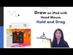 Draw on iPad with Head Mouse - Hold and Drag (헤드 마우스로 아이패드에 그림 그리기, 한국어 자막)