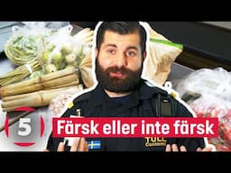 Turistpappa i tullen vet inte skillnaden på torkat och färskt | Gränsbevakarna Sverige | Kanal 5