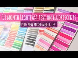 Which Faded Least?! 13 Month Lightfast Test Results For Fluorescent Watercolours, Acrylic Paints etc