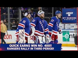 Quick gets 400th win! J.T. Miller continues to make an impact! Rangers beat Knights, 4-2!