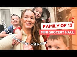 Family of 13 - Mini Grocery Haul + Clean & Declutter with me!