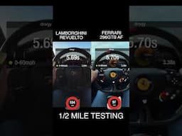 Lamborghini Revuelto vs Ferrari 296 GTB Asseto Fiorano 1/2 Mile Testing