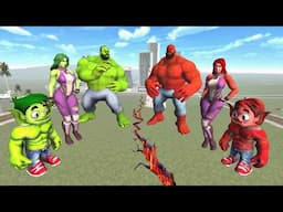 Green Hulk vs Red Hulk in Indian Bike Driving 3D