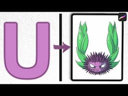 U is for Urchin: Let's Draw The Alphabet as Animals Episode 21 // Procreate Tutorial!