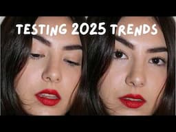 Testing 2025 Beauty Trends: Bold Lips & NO Eye Makeup 👄