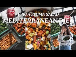 The BEST Fall Salad You Have To Try! | My Go-To Mediterranean Meal Prep for Gut Health 🎃 🥬