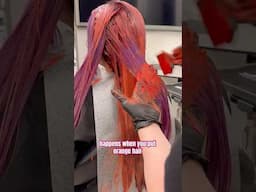 Orange hair dye over purple hair! What will happen? #SuperPower color with #GuyTang