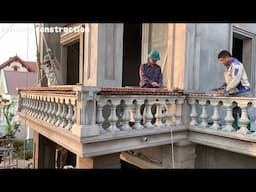 Construction And Installation Of Railings On The Terrace With Concrete Bars Cast By Modern Methods