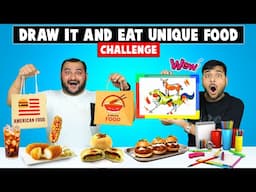 Draw It And Eat Unique Food Challenge | Draw It And Eat It Challenge | Viwa Food World