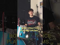 How I practice playing drums… #drums #drummer #drumming #drumlessons #beginnerdrummer