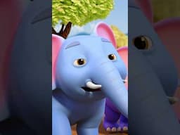 Playing Elephants Song, एक मोटा हाथी, Hindi Cartoon Rhymes, Animals For Kids #shortsforkids #viral