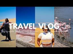 TRAVEL VLOG: where the ocean meets the desert in Namibia 🇳🇦 , Sandwhich habour 🌊, pink Salt Lake🦩