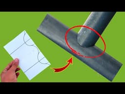 Easy trick to cut 90° degree angle round pipe . The welder never told before #diy #tricks