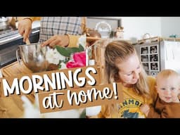 OUR REALISTIC MORNING ROUTINE / SAHM morning routine with a baby