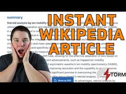 How to Instantly Create Wikipedia-Style Articles on Any Topic