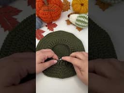 Crochet Fall Beret | Find the full tutorial on the Channel #windingroadcrochet #crochetpatterns