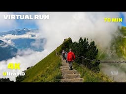 Virtual Run 4k Stoos Ridge Hike - VR Headset Scenery Switzerland - Virtual Run For Treadmill