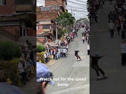 Crowded STEEP Hill Bomb Medellin #skateboarding #bustinboards