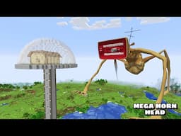 DEFENDING AGAINST MEGA HORN HEAD PART 2 in Minecraft - Gameplay - Coffin Meme