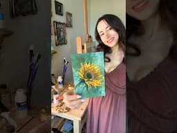 My creative process: Painting a vibrant sunflower