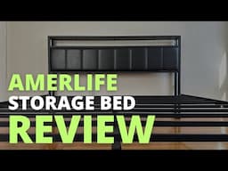 Want a Clutter-Free Bedroom? WATCH This AMERLIFE LED Bed Frame with Drawers Review Now!