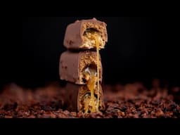 Caramel Stuffed Candy Bars #short #caramel #candybars #plantbased