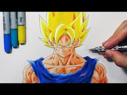 How To Draw Super Saiyan Goku - Drawing Tutorial