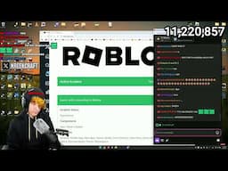 KreekCraft cries after Roblox comes back up