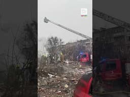 Horrific images from Poltava: Russia has launched a missile strike on a residential building #shorts