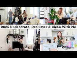 2025 Undecorate, Declutter & Clean With Me + My 2025 Goals & Resolutions | Amanda Fadul