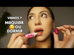 ASMR VOU TE MAQUIAR DE FORMA SUAVE PARA CAUSAR SONO