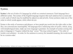 Ch. 11 Introduction to Linguistics