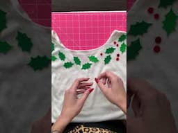 Gertie's Christmas Holly Top Applique Sewing Tutorial, DIY Cute Holiday Sweater Craft Charm Patterns