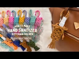 DIY Hand Sanitizer Keychain Holder Macrame Easy Tutorial | 30ml Bottle Spray