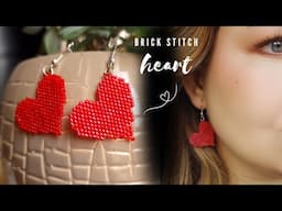 How to Make Stunning Brick Stitch Heart Earrings – Easy DIY for Valentine’s Day! ❤️✨