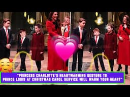 "Princess Charlotte's Heartwarming Gesture to Prince Louis at Carol Service Will Warm Your Heart"!