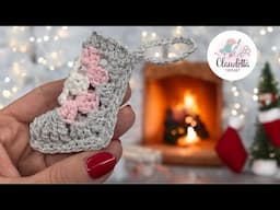 How to Crochet Mini Christmas Stocking - Quick and Easy