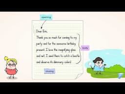 A friendly comma letter | MightyOwl Language Arts | 2nd Grade