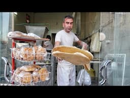 Baking 3500 pieces of Taftoon bread just in one day|making bread video